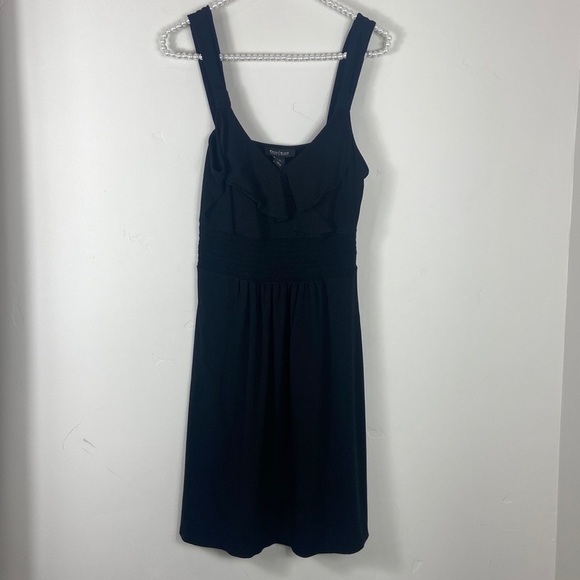 White House Black Market Dresses & Skirts - White House Black Market Black Cotton Empire waist Knit Dress Small